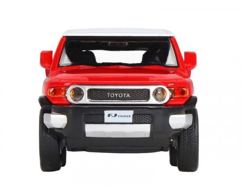 Машина АВТОПАНОРАМА Toyota FJ Cruiser, красный, 1/32, свет, звук, инерция, в/к 17,5*13,5*9 см