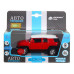 Машина АВТОПАНОРАМА Toyota FJ Cruiser, красный, 1/32, свет, звук, инерция, в/к 17,5*13,5*9 см
