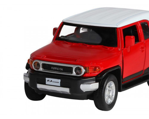 Машина АВТОПАНОРАМА Toyota FJ Cruiser, красный, 1/32, свет, звук, инерция, в/к 17,5*13,5*9 см