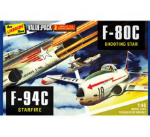 Склеиваемая модель Hawk Lindberg 1/48 2 pack US Korean War Fighte
