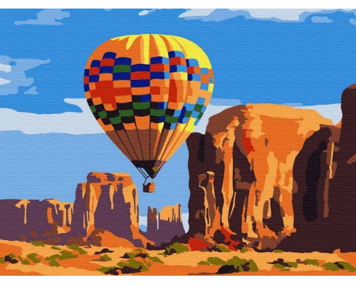 Картина по номерам 15х20 ВОЗДУШНЫЙ ШАР (14 цветов)