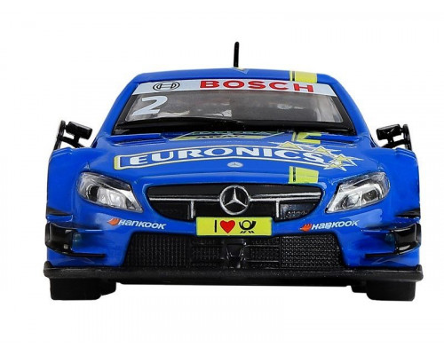 Машина АВТОПАНОРАМА Mercedes-AMG C 63 DTM, синий, 1/32, свет, звук, инерция, в/к 17,5*12,5*6,5 см