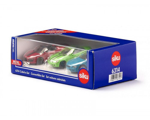 Набор Siku 6314 из 3 кабриолетов (Mercedes SLK, Audi R8 Spyder, BMW 645i)