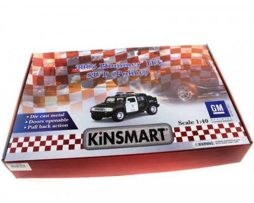Машина Kinsmart 1:40 Hummer H2 Police инерция (1/12шт.) б/к