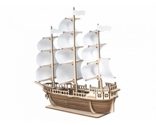 Деревянный конструктор Lemmo КОРАБЛЬ «ЛАМАР», 87 деталей