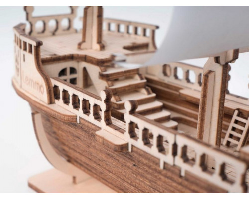 Деревянный конструктор Lemmo КОРАБЛЬ «ЛАМАР», 87 деталей