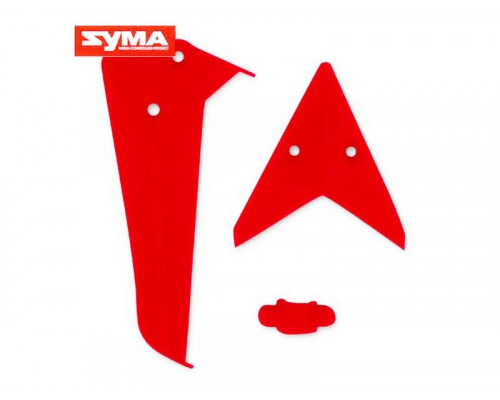 Хвостовое оперение (красное) для вертолета Syma S5