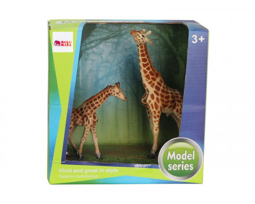 Набор фигурок животных MASAI MARA MM211-293 серии Мир диких животных: Семья жирафов, 2 пр.