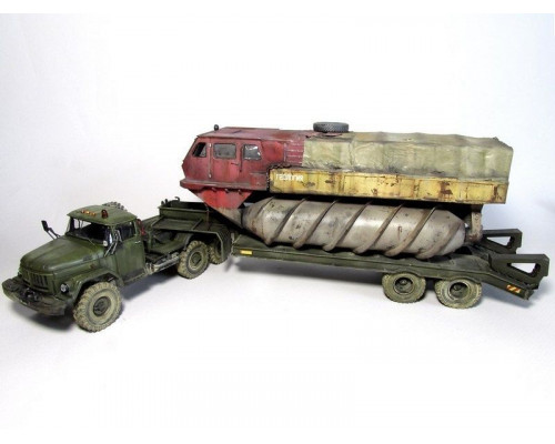 Сборная модель AVD Шнекороторный снегоболотоход ЗИЛ-4904, 1/43