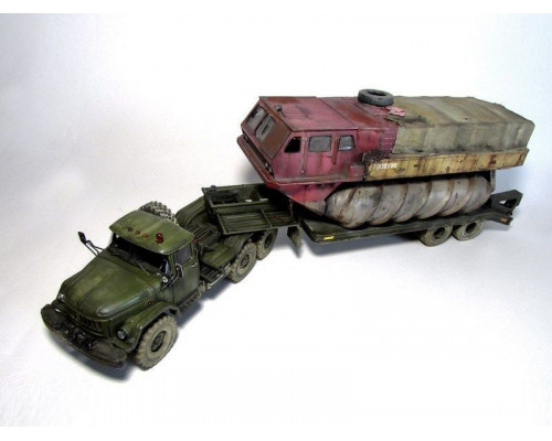 Сборная модель AVD Шнекороторный снегоболотоход ЗИЛ-4904, 1/43