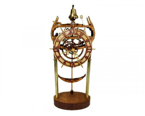 Сборная деревянная модель СВМодель. Часы деревянные каминные, 230 деталей