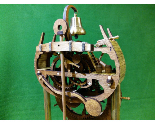 Сборная деревянная модель СВМодель. Часы деревянные каминные, 230 деталей