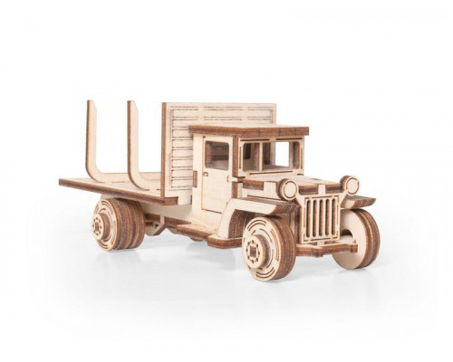 Деревянный конструктор Lemmo Грузовичок ЛТ лесовоз, 43 детали