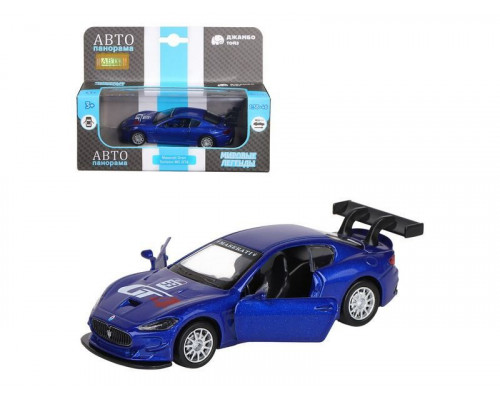 Машина АВТОПАНОРАМА Maserati Gran Turismo MC GT4, синий, 1/43, инерция, в/к 17,5*12,5*6,5 см