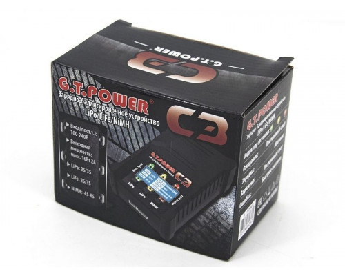 Универсальное зарядное устройство G.T.Power C3 LiPo/NiMh (220В/2A/2-3S) Tamiya/Mini Tamiya