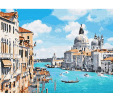 Картина по номерам на дереве 40х50 САНТА-МАРИЯ-ДЕЛЛА-САЛЮТЕ (25 цветов)