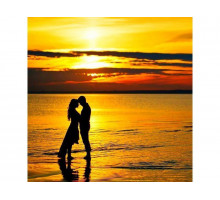 Картина мозаикой 30х30 ЗАКАТ ДЛЯ ДВОИХ (квадрат) (20 цветов)