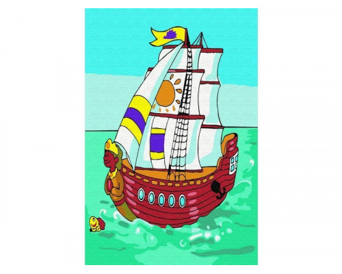 Набор юного художника 20х30 Старинный парусник (14 цветов)