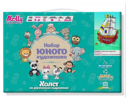 Набор юного художника 20х30 Старинный парусник (14 цветов)