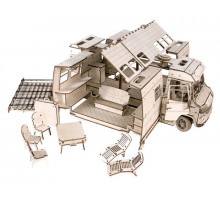 Деревянный конструктор Lemmo Трейлер "ПИКНИК", 414 деталей