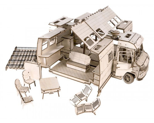 Деревянный конструктор Lemmo Трейлер ПИКНИК, 414 деталей