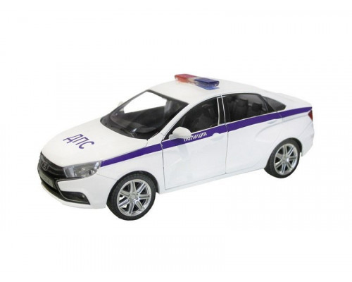 Машина АВТОПАНОРАМА LADA VESTA Полиция седан, 1/24, свет. звук. эффекты, в/к 24,5*12,5*10,5 см