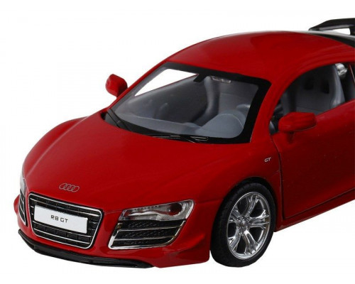 Машина АВТОПАНОРАМА Audi R8 GT, красный, 1/32, свет, звук, инерция, в/к 17,5*13,5*9 см