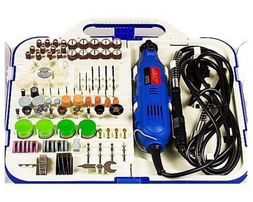 Бормашина с гибким валом, 130 Вт, 8000-30000 об/мин. + набор расходных принадлежностей, 165 пред.