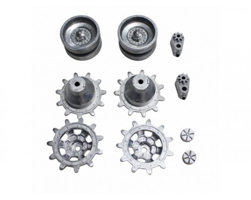 Металлические звездочки и ленивцы с 4 подшипниками и 2-мя натяжителями