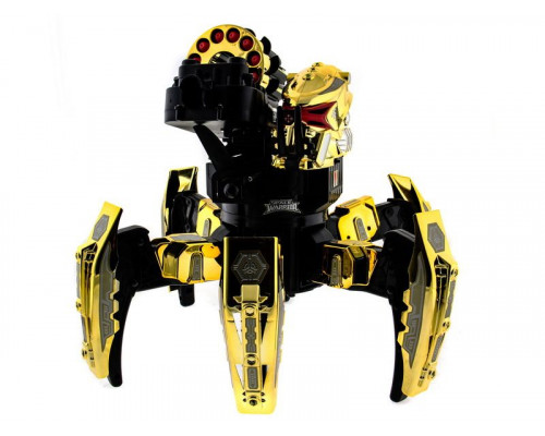 Р/У боевой робот-паук Space Warrior, лазер, ракеты, золотой, Ni-Mh и З/У, 2.4G