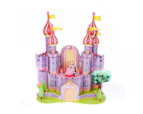 3D пазл из пенокартона ФИОЛЕТОВЫЙ ЗАМОК (МИНИ СЕРИЯ) (34 детали)