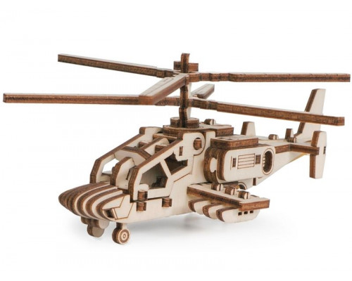Деревянный конструктор Lemmo Вертолет Акула, 42 детали