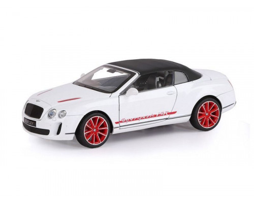 Машина АВТОПАНОРАМА Bentley Continental Supersports ISR, белый, 1/24, в/к 24,5*12,5*10,5 см