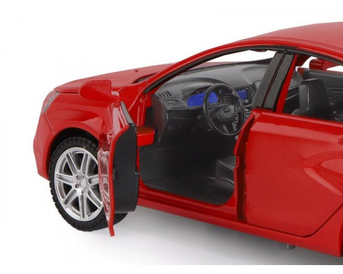 Машина АВТОПАНОРАМА LADA VESTA седан, 1/24,  красный, свет. звук. эффекты, в/к 24,5*12,5*10,5 см