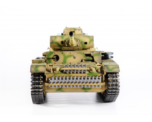 Р/У танк Taigen 1/16 Panzerkampfwagen III (Германия) дым, свет (для ИК боя) V3 2.4G RTR камуфляж