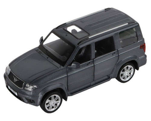 Машина АВТОПАНОРАМА УАЗ PATRIOT, темно-серый металлик, 1/26, свет, звук, в/к 24,5*12,5*10,5 см