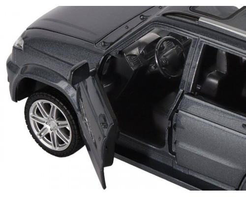 Машина АВТОПАНОРАМА УАЗ PATRIOT, темно-серый металлик, 1/26, свет, звук, в/к 24,5*12,5*10,5 см