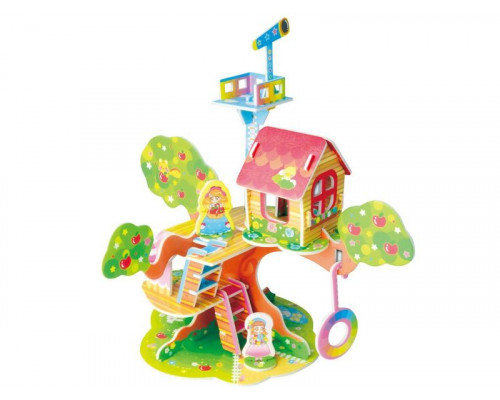 3D пазл из пенокартона ЛЕСНОЙ ДОМИК 4 (МИНИ СЕРИЯ) (31 деталь)