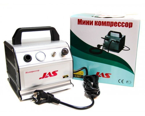 Компрессор JAS 1207, с регулятором давления, автоматика, ресивер 0,3 л