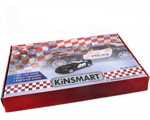 Машина Kinsmart 1:40 SRT Viper Police в асс. инерция (1/12шт.) б/к