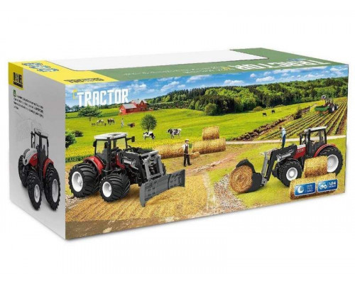 Р/У фермерский трактор Korody с самосвальным кузовом, двойные колеса 1/24 2.4G 6CH RTR