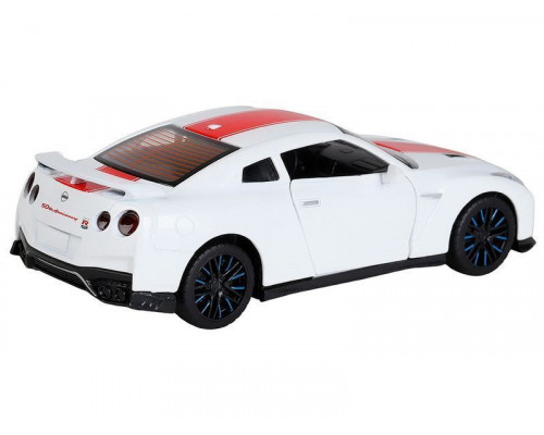 Машина АВТОПАНОРАМА Nissan GT-R (R35), 1/32, белый, свет, звук, в/к 18*9*13,5 см