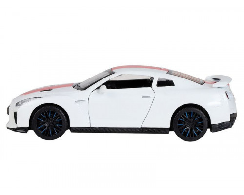 Машина АВТОПАНОРАМА Nissan GT-R (R35), 1/32, белый, свет, звук, в/к 18*9*13,5 см