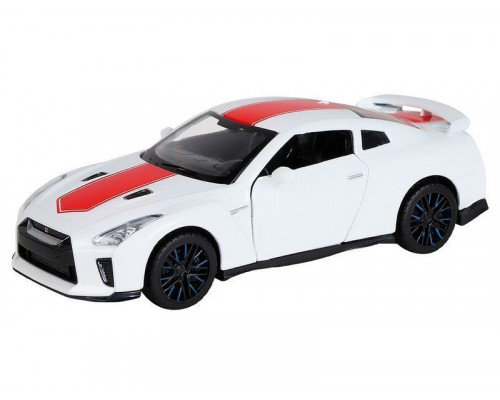 Машина АВТОПАНОРАМА Nissan GT-R (R35), 1/32, белый, свет, звук, в/к 18*9*13,5 см