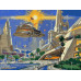 Картина по номерам 40х50 ГОРОД БУДУЩЕГО (27 цветов)