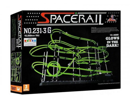 Конструктор динамический Spacerail 231-3G, 16м (Level 3), светящиеся рельсы