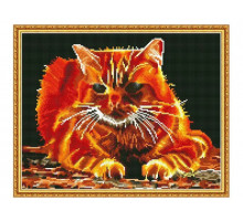 Алмазная мозаика с нанесенной рамкой 40х50 ОГНЕННЫЙ (22 цвета)