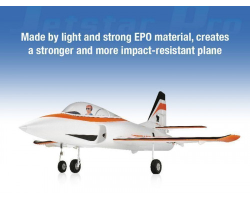 Радиоуправляемый самолет Top RC Jet Star Pro оранжевый 800мм импеллер 64мм 2.4G 4-ch LiPo RTF