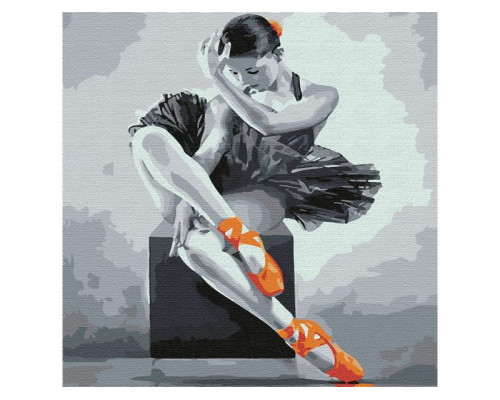 Картина по номерам 30Х30 ЮНАЯ БАЛЕРИНА (15 цветов)