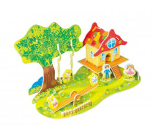 3D пазл из пенокартона ЛЕСНОЙ ДОМИК 3 (МИНИ СЕРИЯ) (29 деталей)